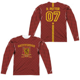 Harry Potter Potter Sweater (Front/Back Print) Men's Regular Fit Polyester Long-Sleeve T-Shirt
